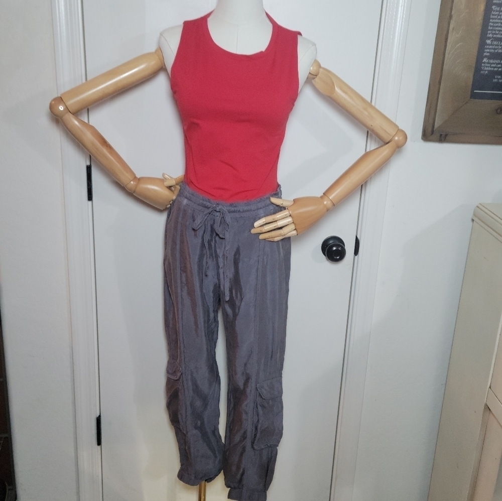 Johnny Was Alice Gray Cargo Jogger Pants Gorpcore Size XS - Picture 1 of 12